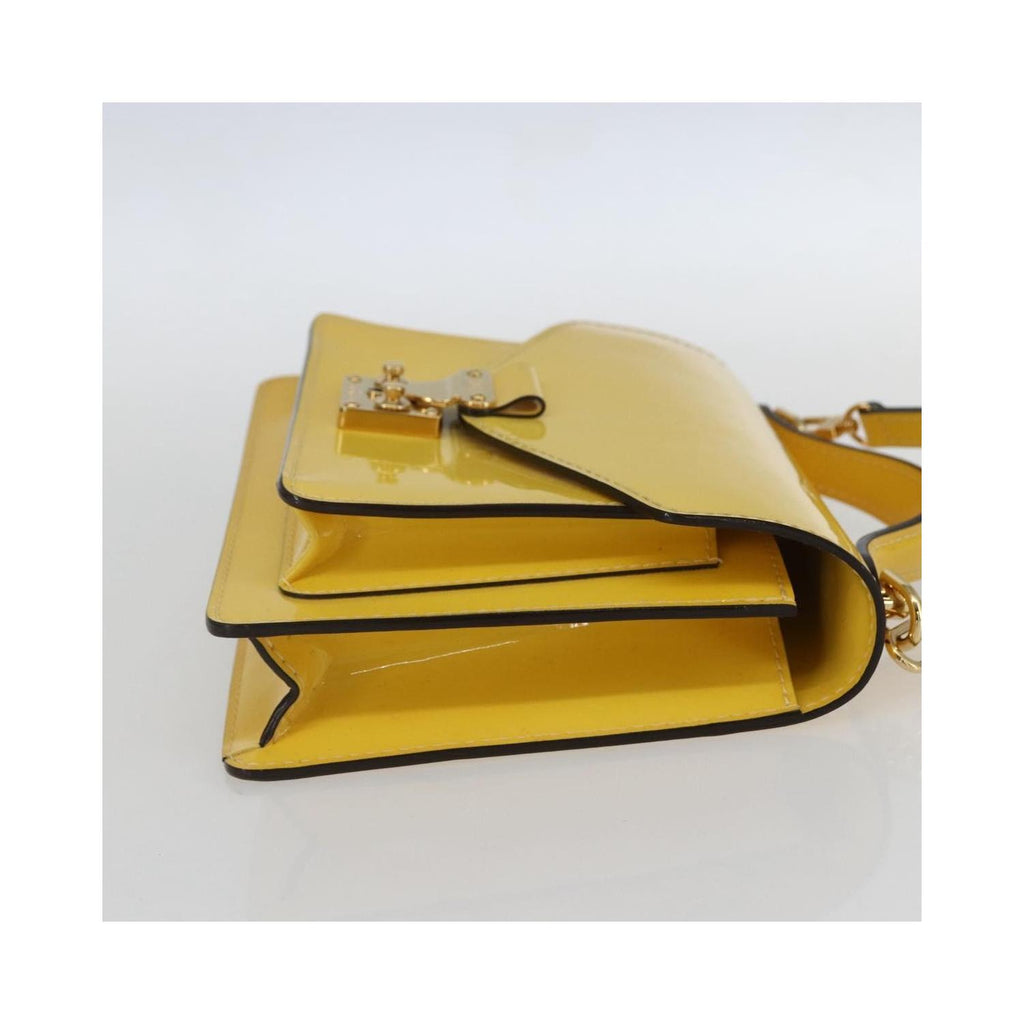 Sac À Main Louis Vuitton Monceau Handbag Bb Cuir Verni - Jaune
