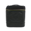 Sac À Main Chanel Vintage Timeless Cosmetic Case Small Cuir - Noir