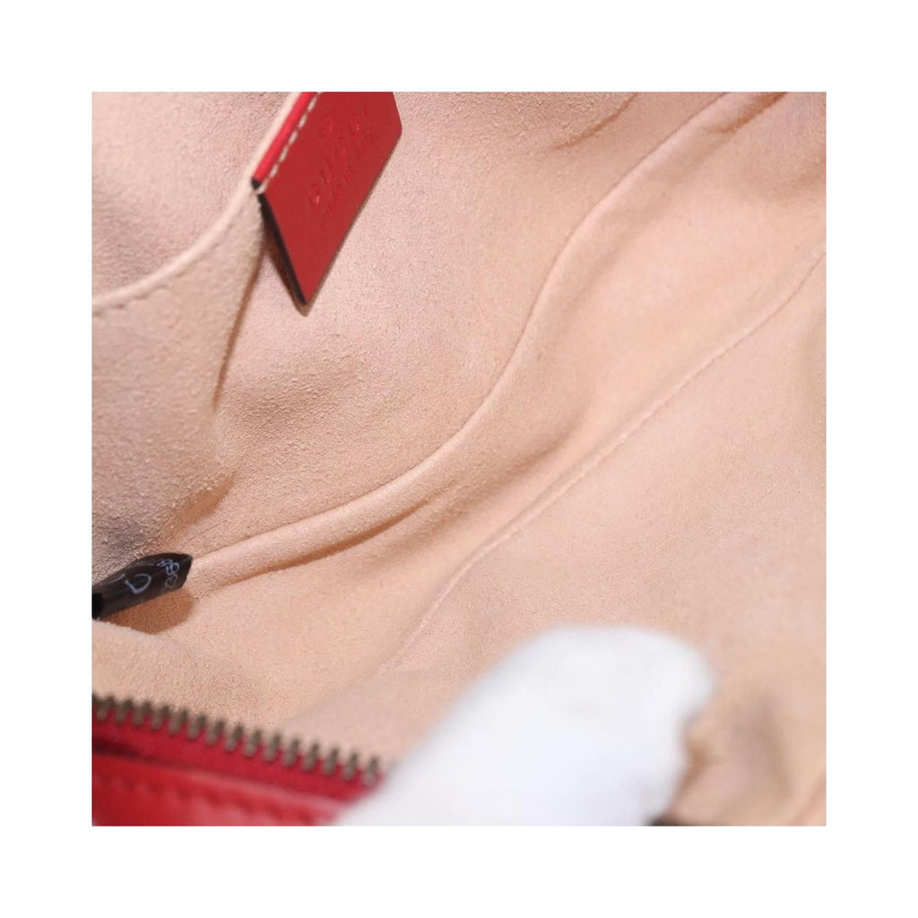 Sac À Main Gucci Gg Marmont Belt Cuir - Rouge