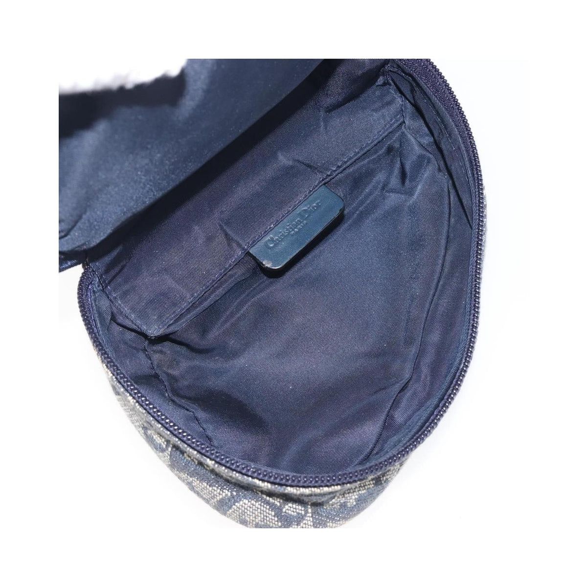 Pochette Christian Dior Saddle Zip Toile - Bleu Marine