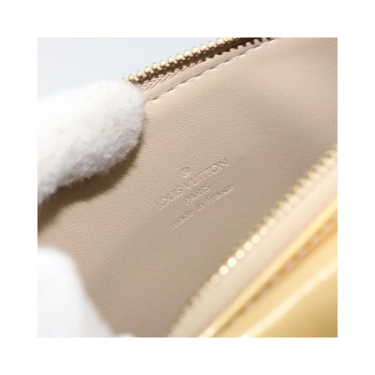 Pochette Louis Vuitton Mott Handbag Cuir Verni - Beige
