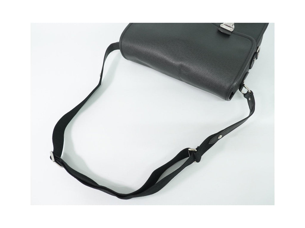 Sac Porté Épaule Louis Vuitton Alexei Messenger Cuir - Noir