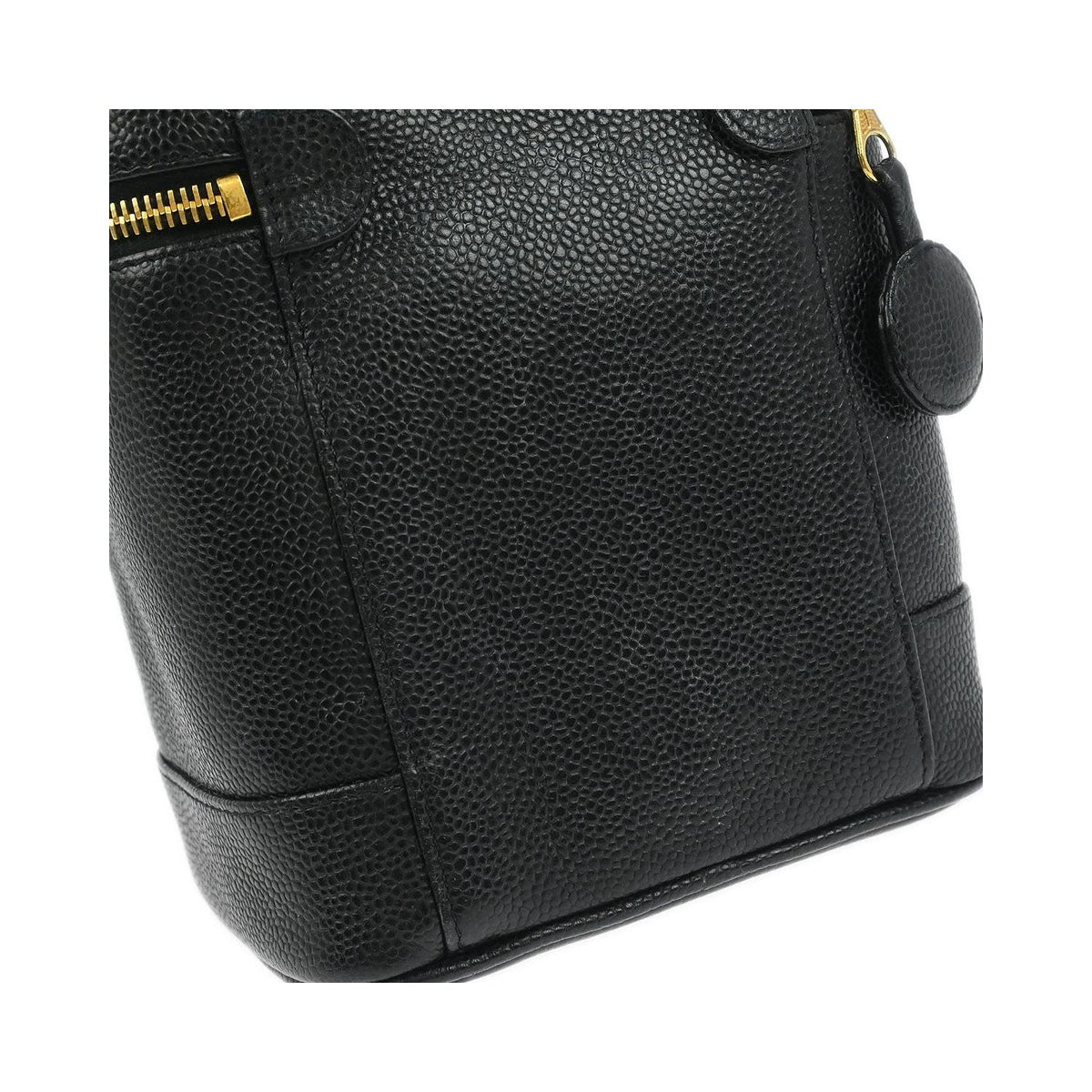 Sac À Main Chanel Vintage Timeless Cosmetic Case Small Cuir - Noir