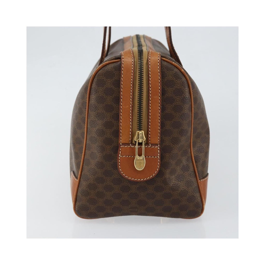 Sac Porté Épaule Celine Macadam Handbag Toile - Marron
