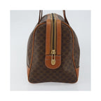 Sac Porté Épaule Celine Macadam Handbag Toile - Marron