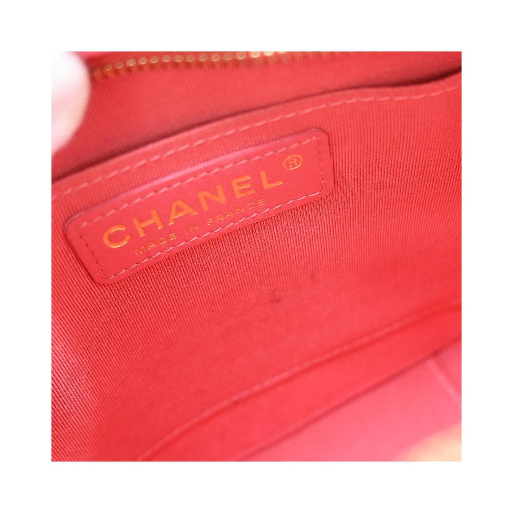 Sac Porté Épaule Chanel Timeless Cc Octagon Camera Case Mini Cuir - Rose