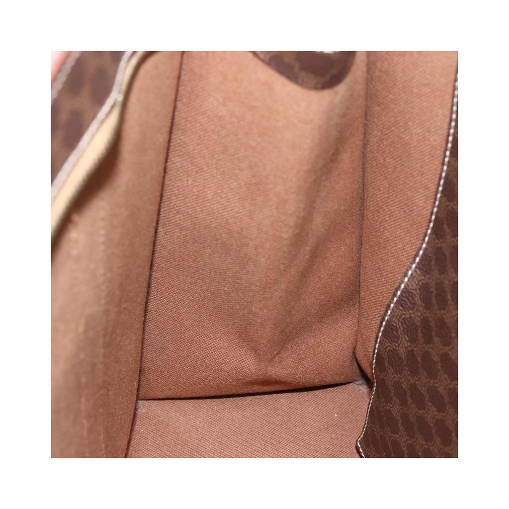 Cabas Celine Vintage Macadam Shopper Tote Toile - Marron