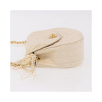 Chanel - Sac Porté Épaule Vintage Round Flap Satin - Beige