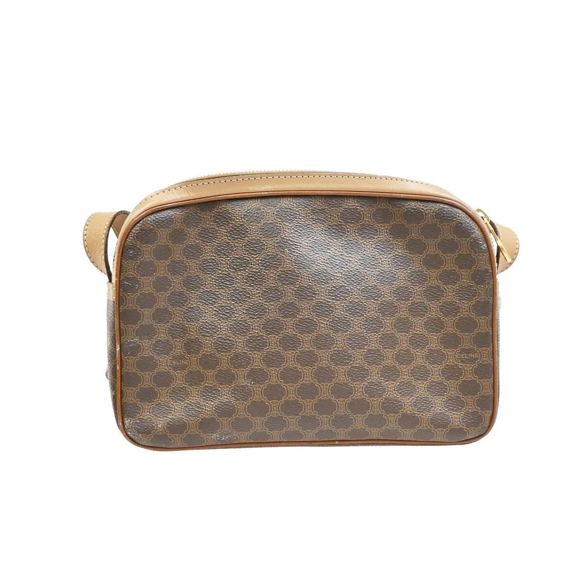 Sac Porté Épaule Celine Macadam Large Pvc - Marron