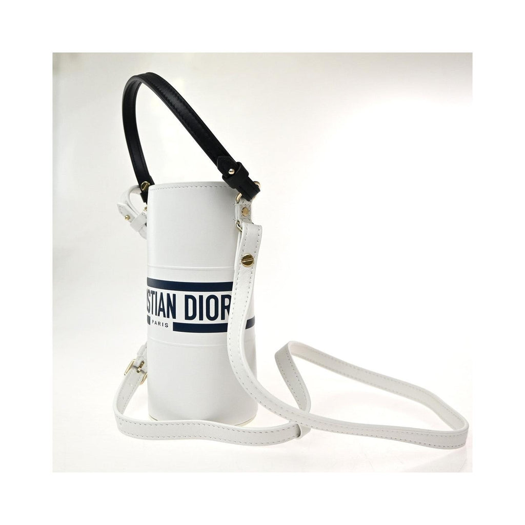 Sac Porté Épaule Christian Dior Vibe Bottle Holder Cuir - Blanc