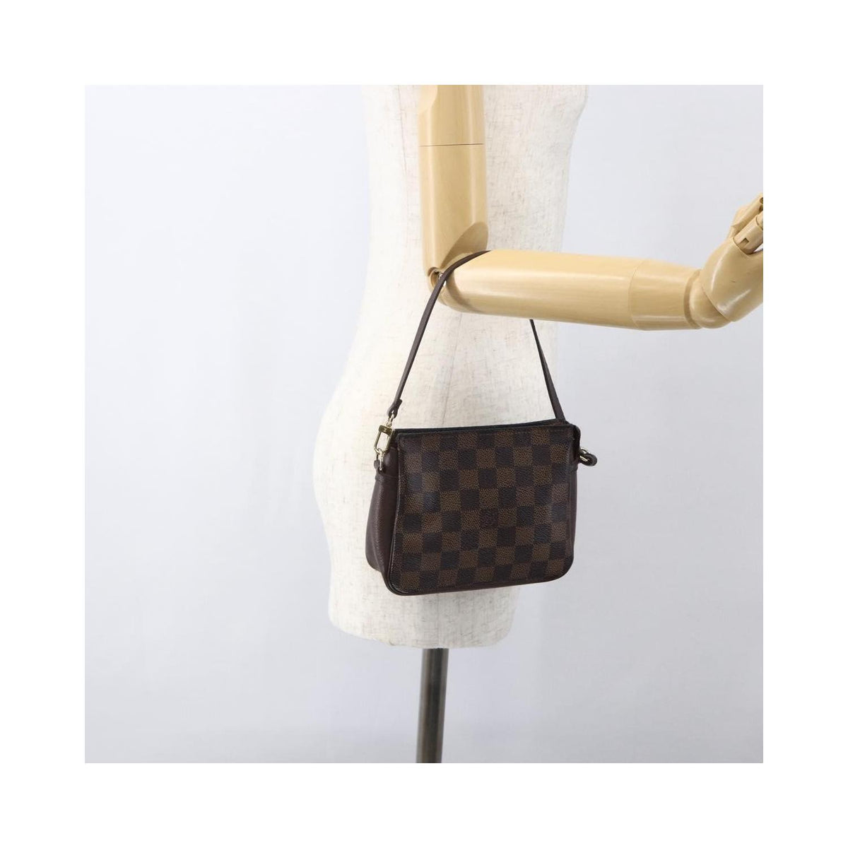 Pochette Louis Vuitton Trousse Make Up Small Toile - Marron