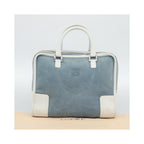 Sac À Main Loewe Amazona 28 Daim - Bleu