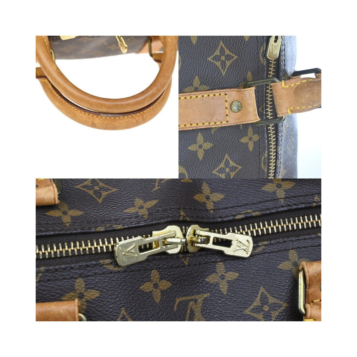 Bolsa de viaje Louis Vuitton Keepall 60 de lona - Marrón