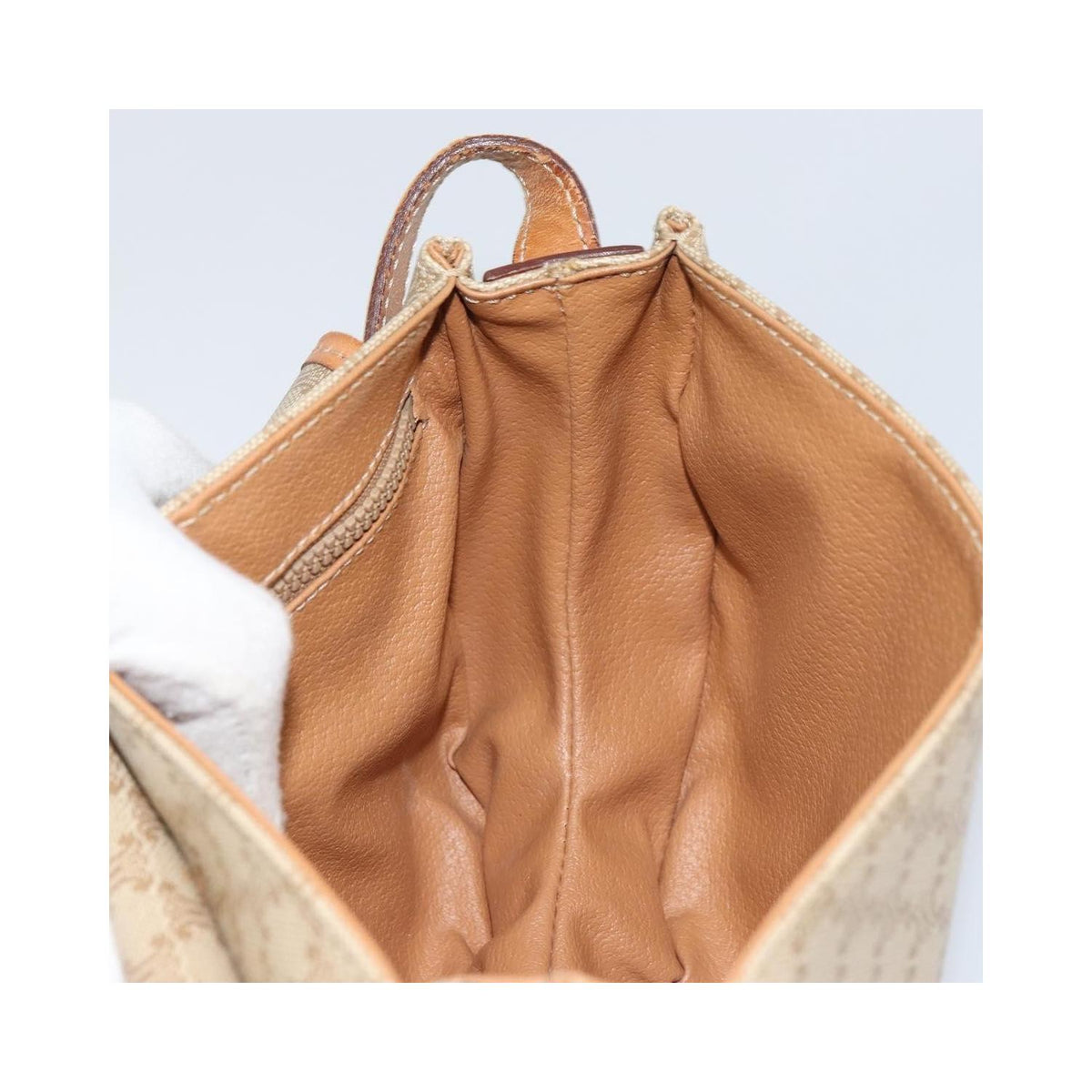 Sac Porté Épaule Celine Macadam Shoulder Bag Pvc - Beige