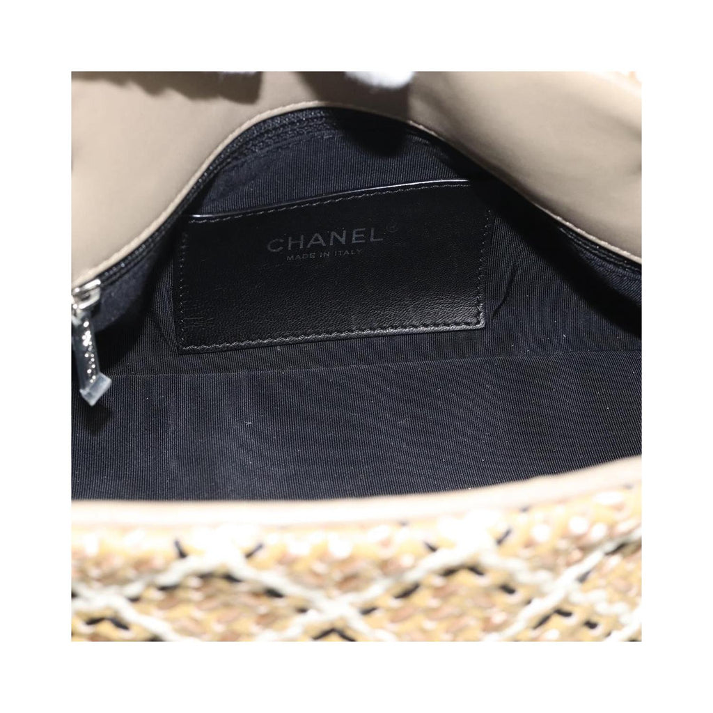 Sac À Main Chanel Just Mademoiselle Medium Cuir Verni - Beige