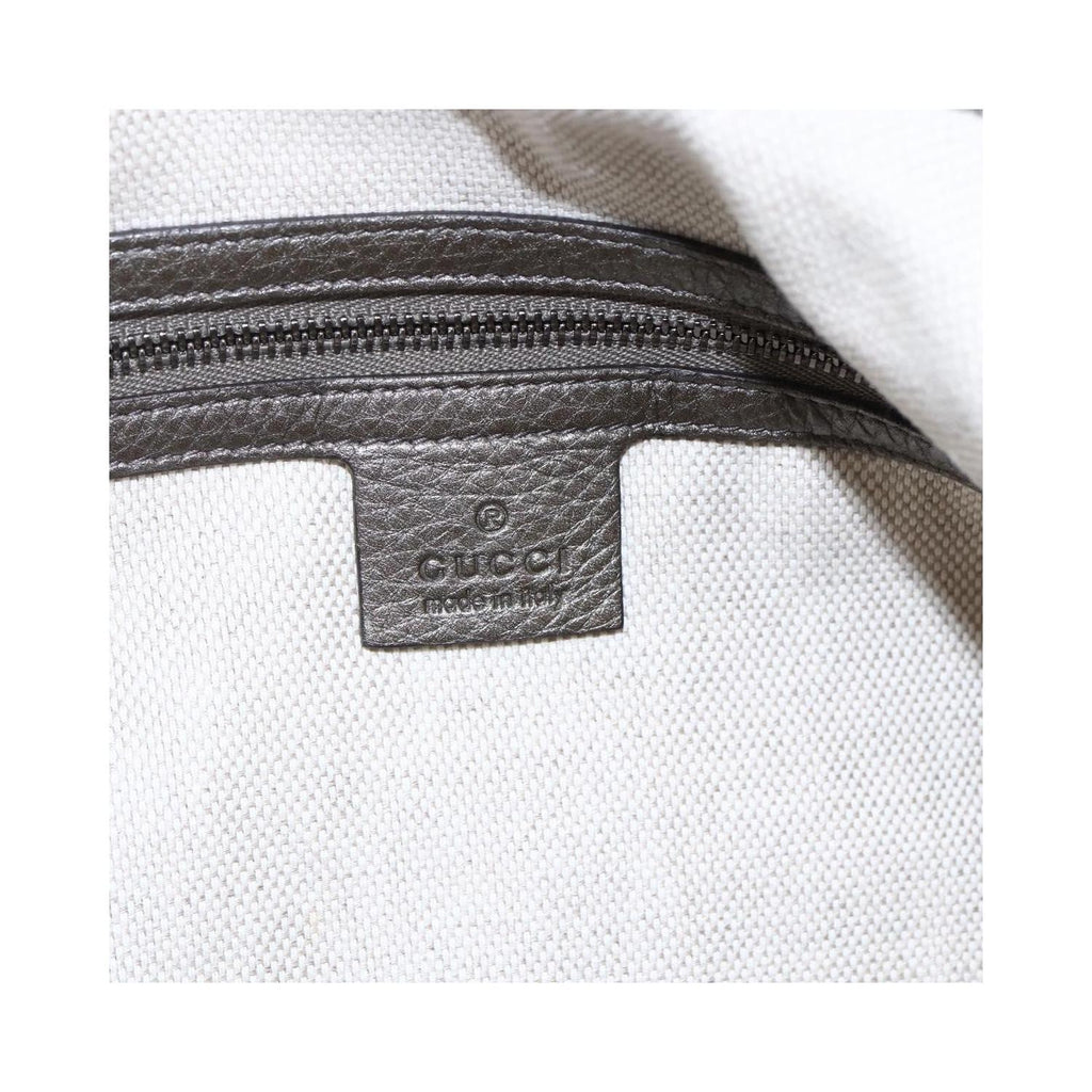 Sac Porté Épaule Gucci Soho Chain Hobo Medium Cuir - Argent