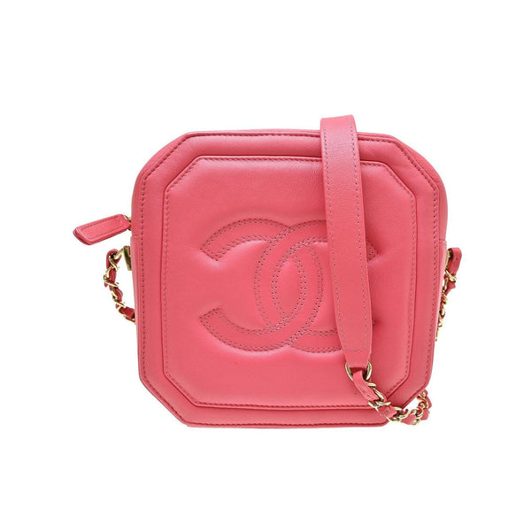 Chanel - Timeless CC Octagon Camera Case Mini leather shoulder bag - Pink