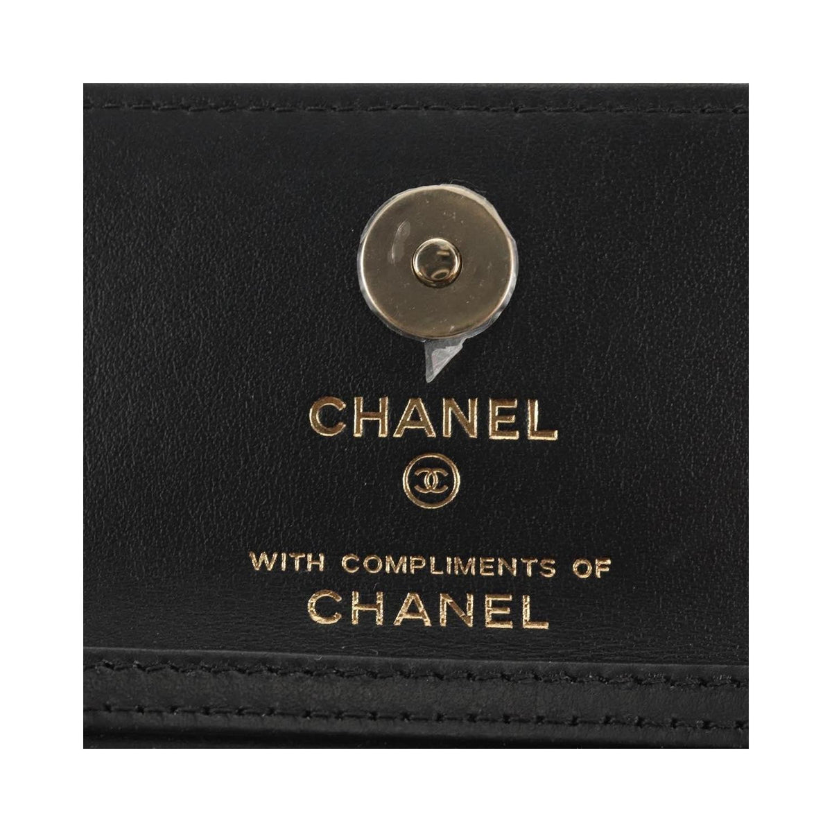 Sac Porté Épaule Chanel Flap Card Holder On Chain Satin - Beige