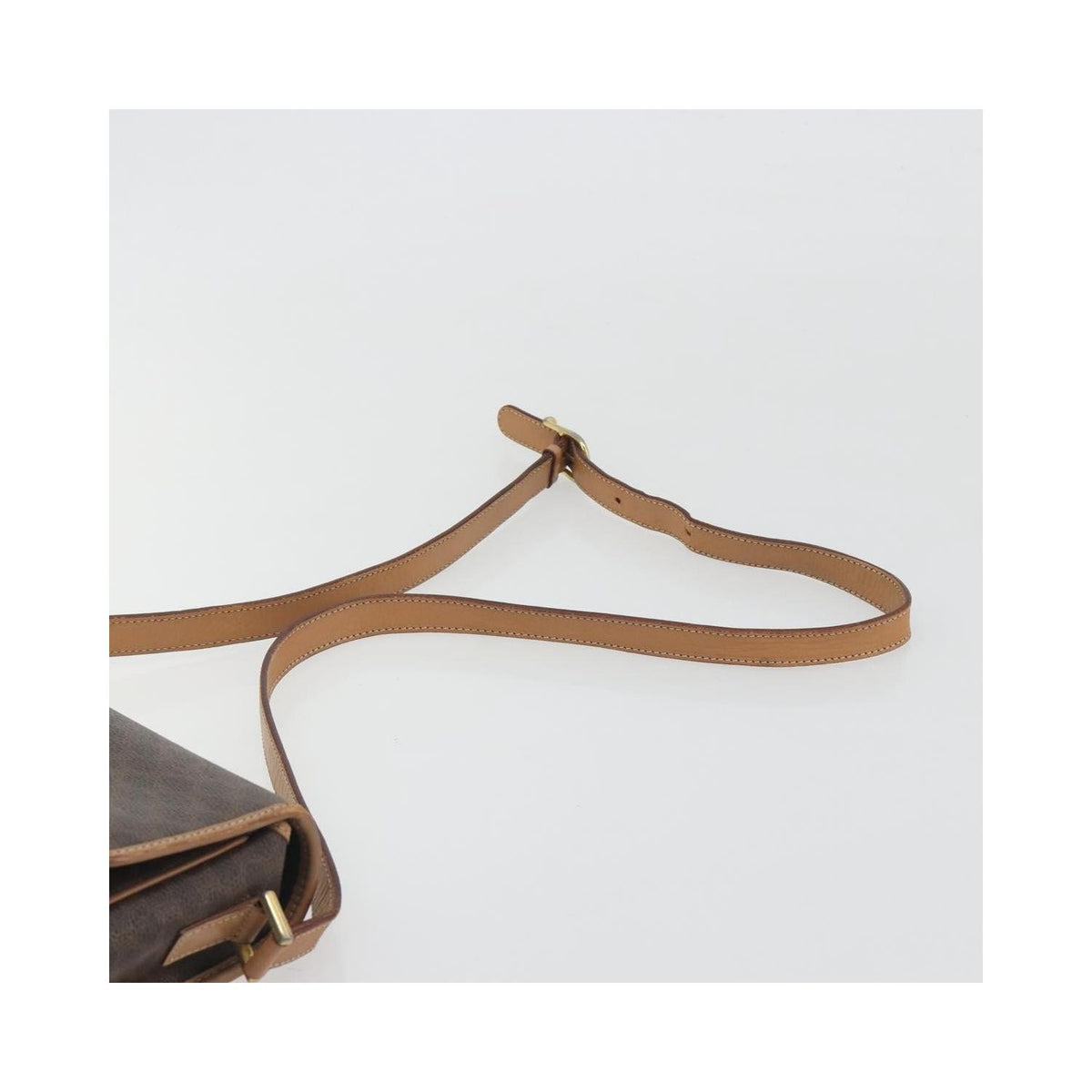Sac Porté Épaule Celine Vintage Macadam Circle Logo Toile - Marron
