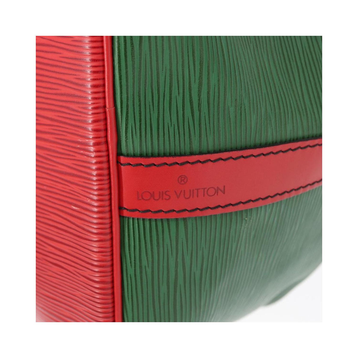 Sac Porté Épaule Louis Vuitton Bicolor Petit Noe Handbag Cuir - Vert