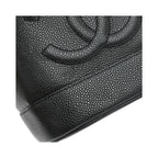 Sac À Main Chanel Vintage Timeless Cosmetic Case Small Cuir - Noir