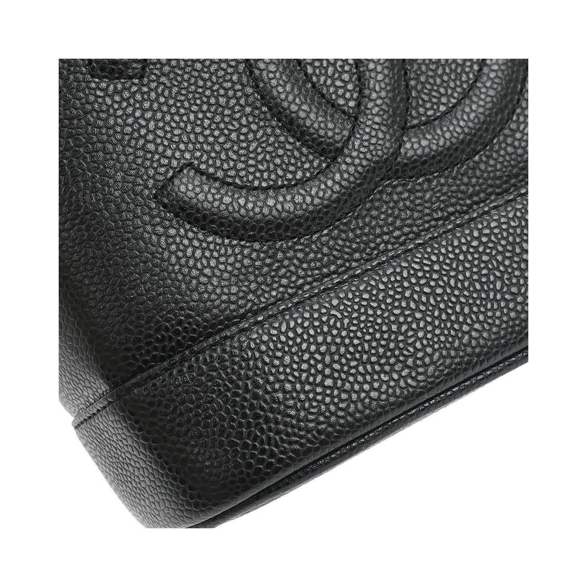Sac À Main Chanel Vintage Timeless Cosmetic Case Small Cuir - Noir