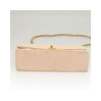 Sac Porté Épaule Chanel Vintage Diana Flap Small Toile - Rose