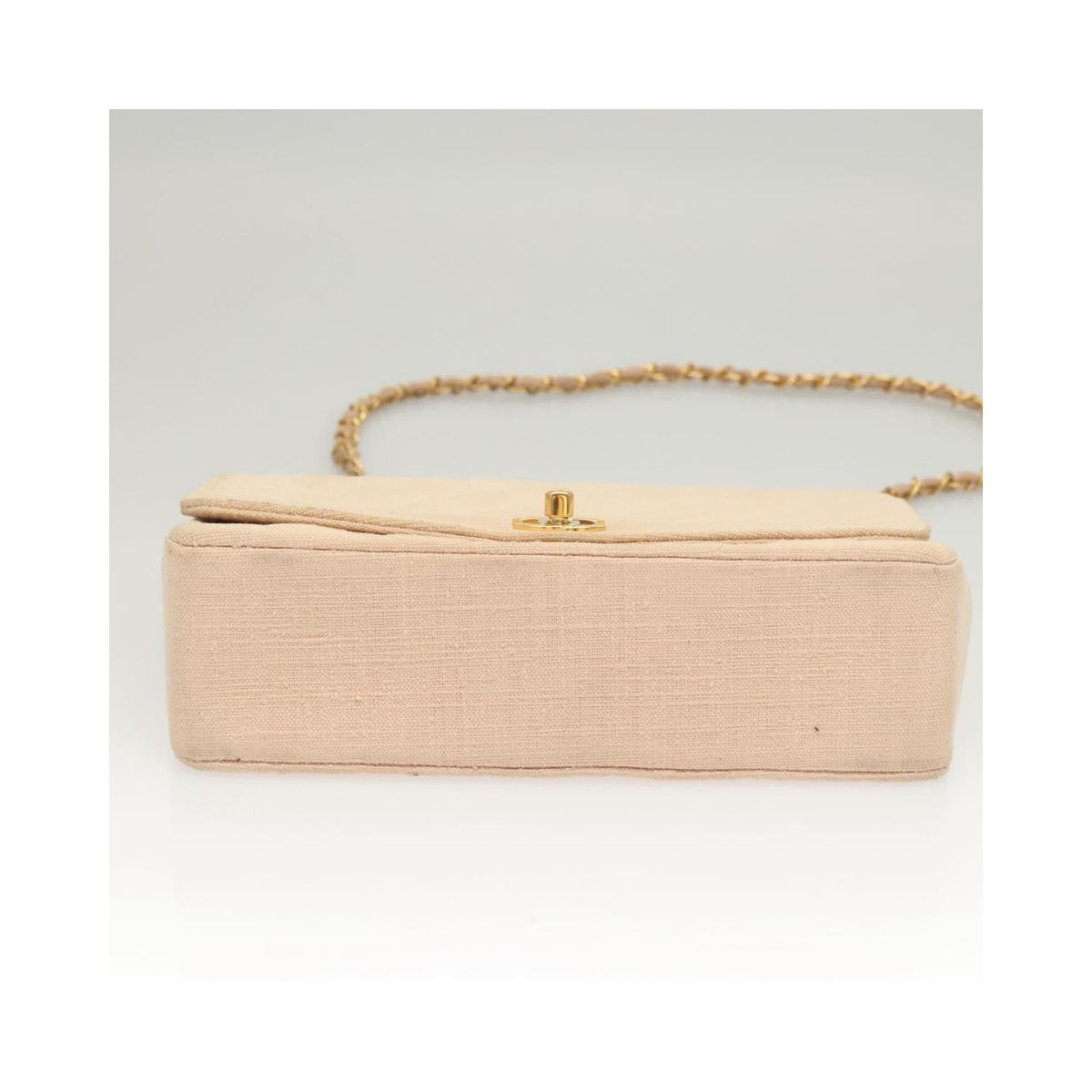 Sac Porté Épaule Chanel Vintage Diana Flap Small Toile - Rose