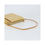 Pochette Louis Vuitton Mott Handbag Cuir Verni - Beige
