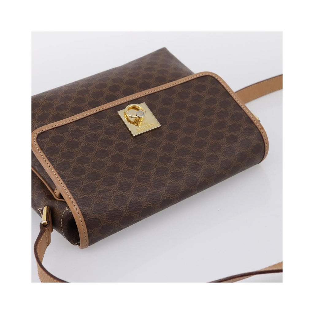 Sac Porté Épaule Celine Macadam Medium Toile - Marron