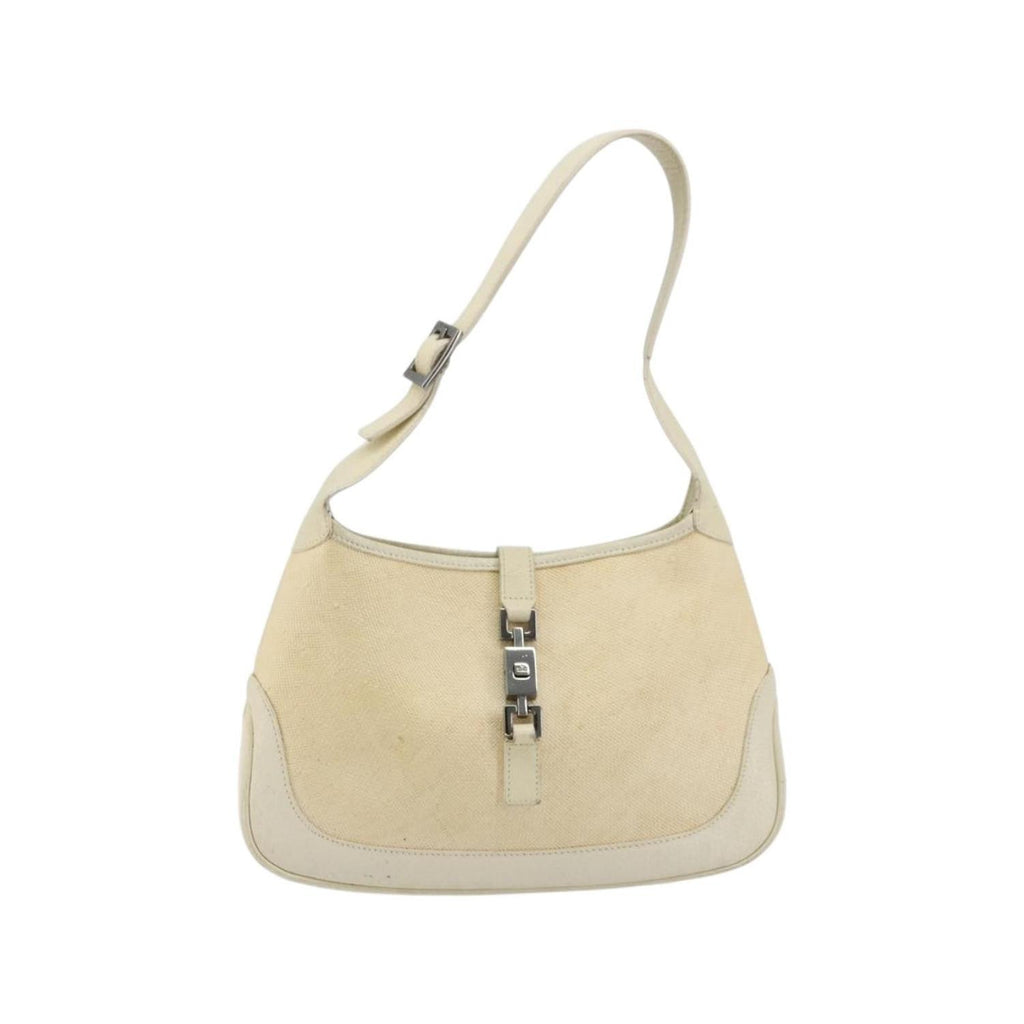 Sac À Main Gucci Vintage Jackie Shoulder Toile - Beige