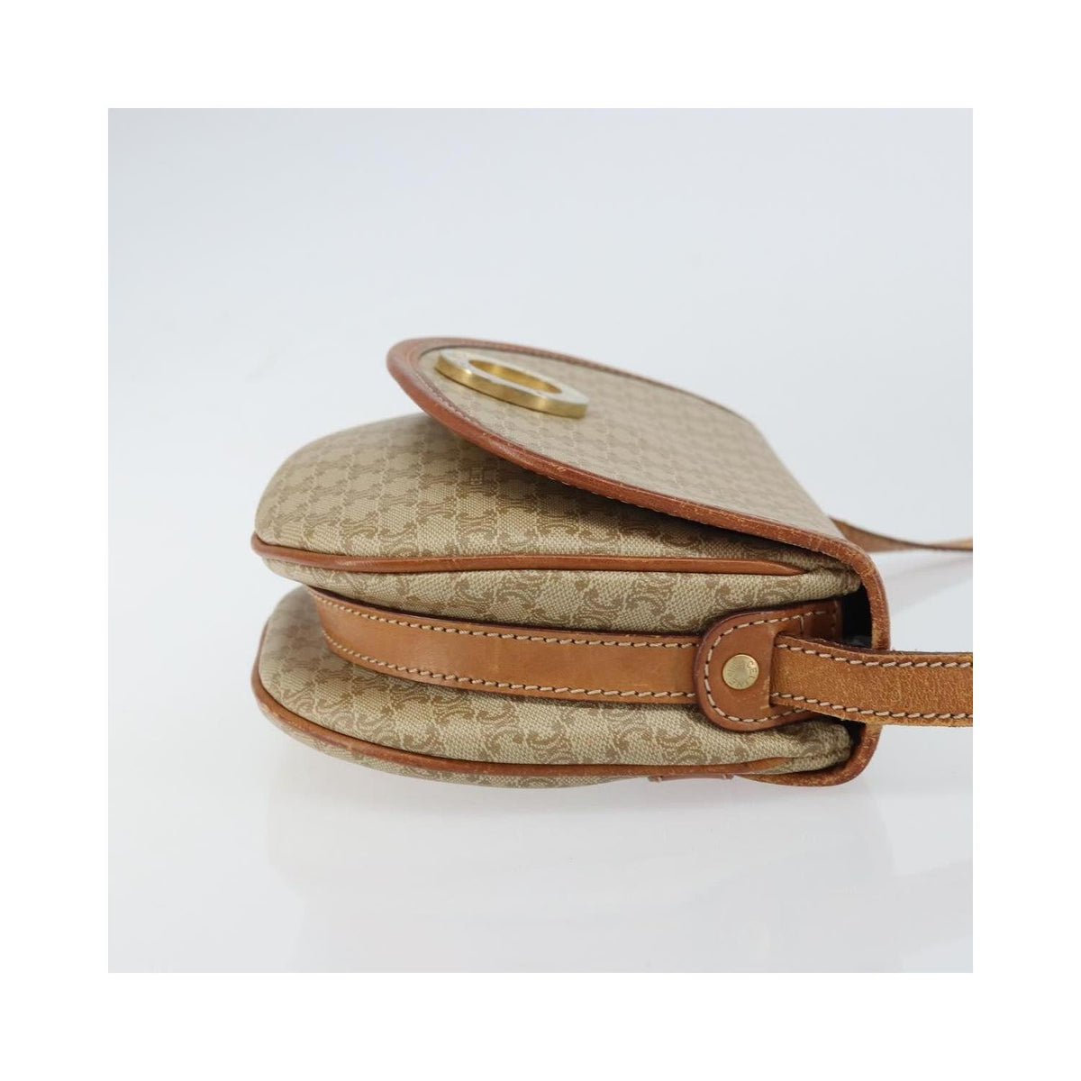 Sac Porté Épaule Celine Macadam Shoulder Bag Pvc - Beige