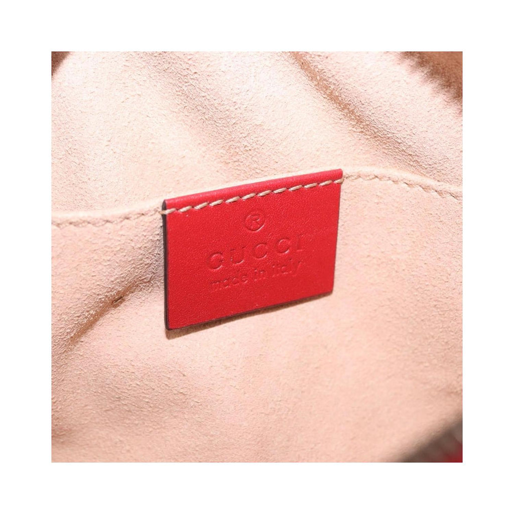 Sac À Main Gucci Gg Marmont Belt Cuir - Rouge