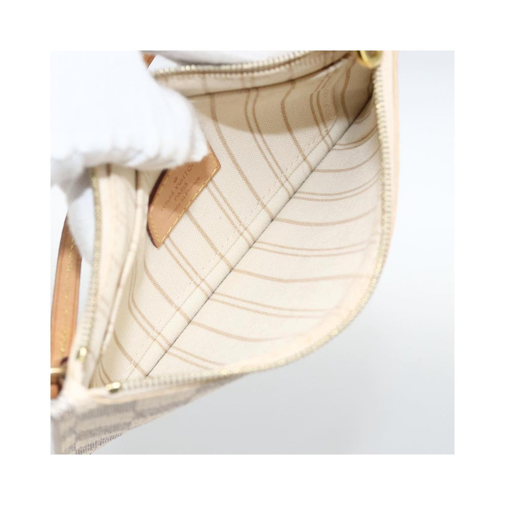 Pochette Louis Vuitton Neverfull Pochette Small Toile - Blanc