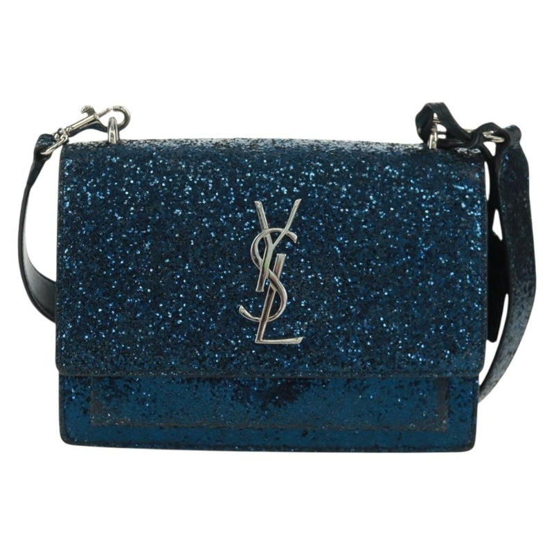 Saint Laurent Sunset Satchel Glitter Small