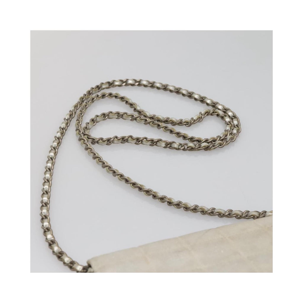Sac Chanel Travel Line Wallet On Chain Nylon - Argent