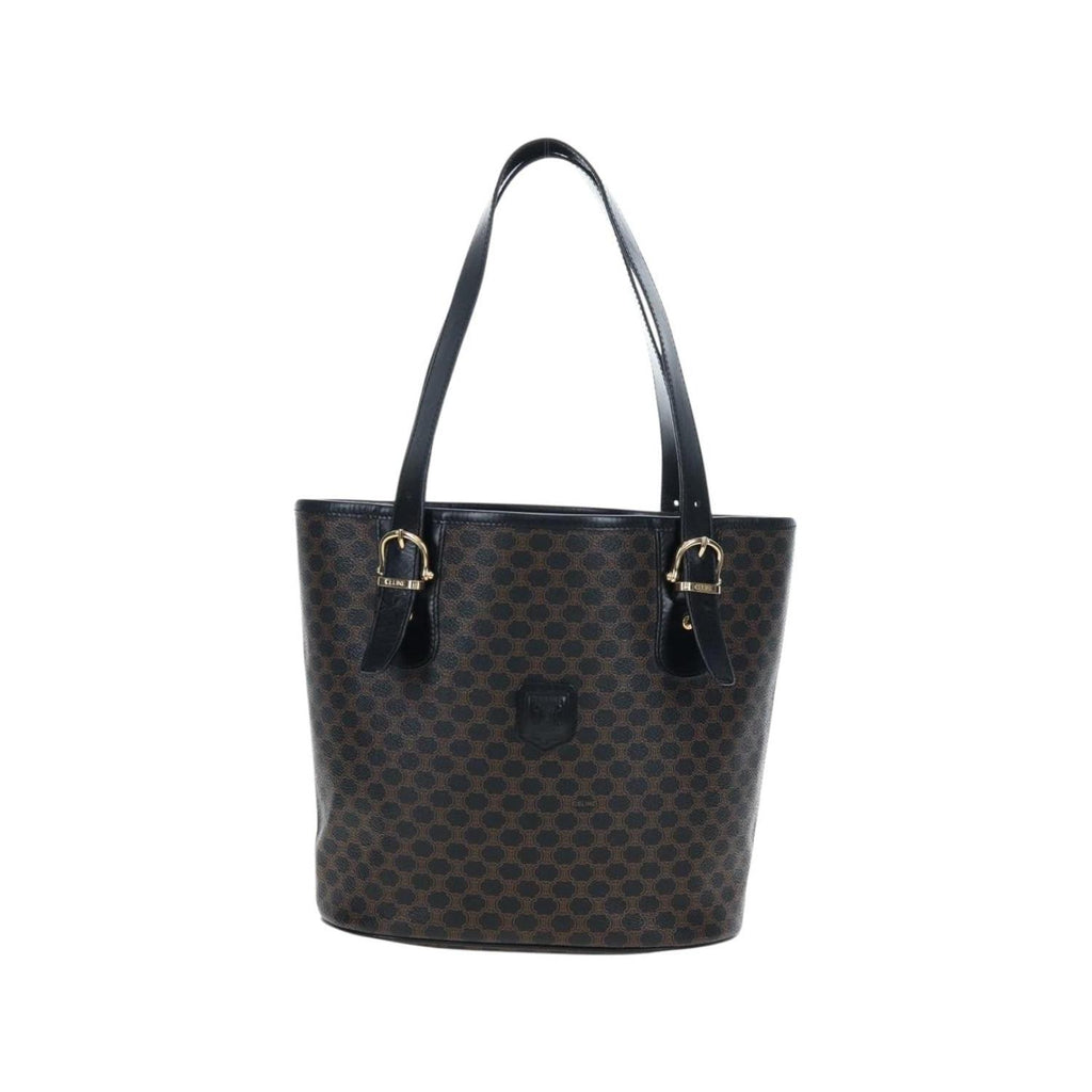 Sac Porté Épaule Celine C Macadam Tote Pvc - Noir