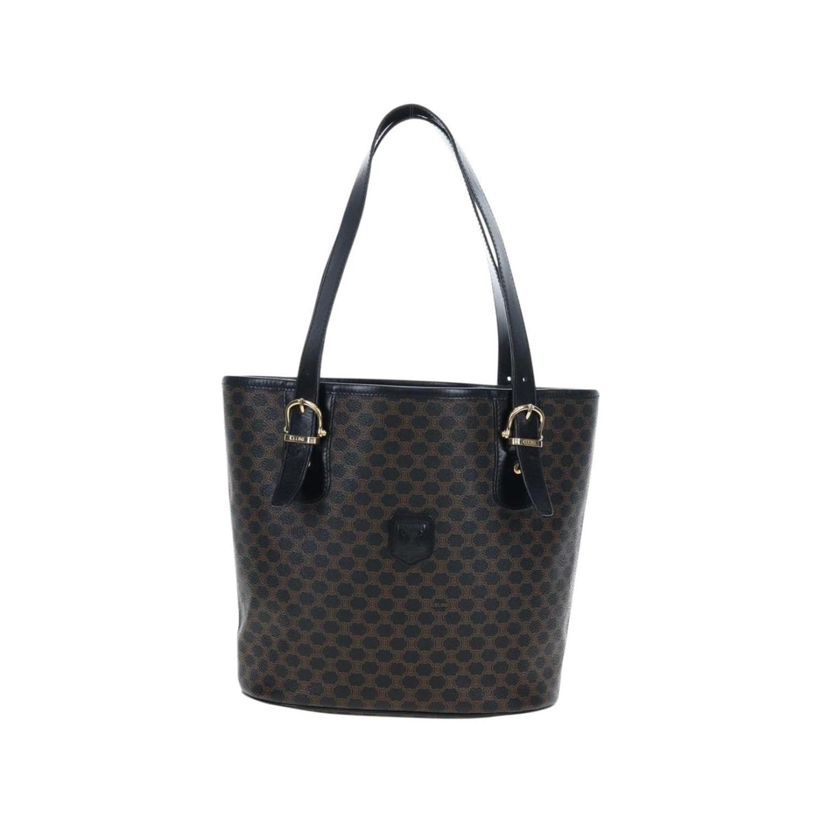 Sac Porté Épaule Celine C Macadam Tote Pvc - Noir