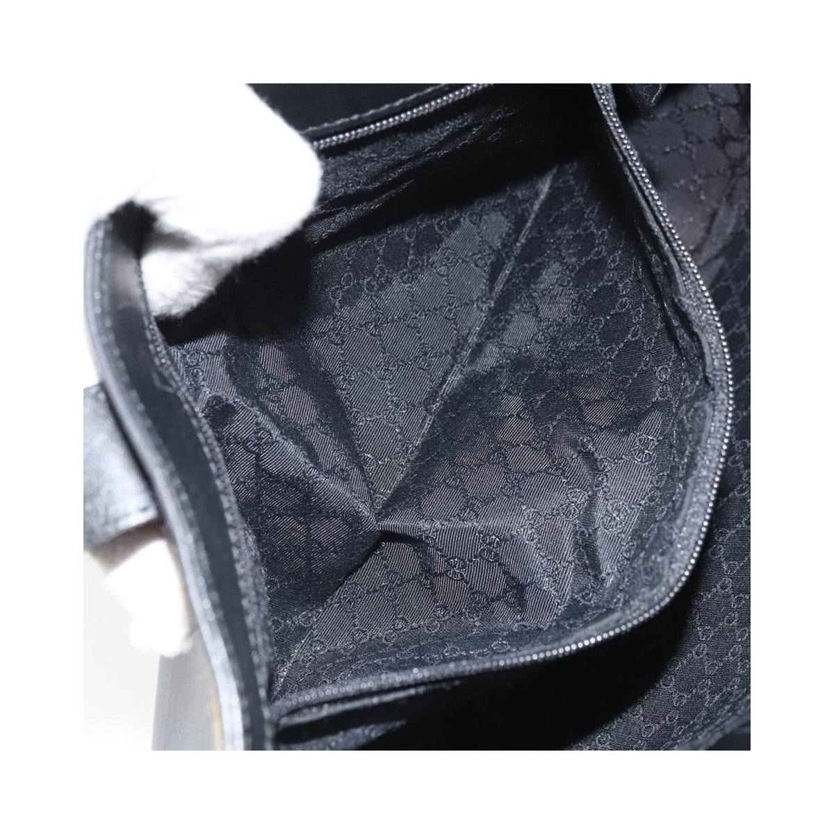Cabas Gucci Vintage Web Tote Cuir - Noir