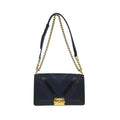 Bolso de hombro Chanel Boy Flap Old Medium de piel - azul marino