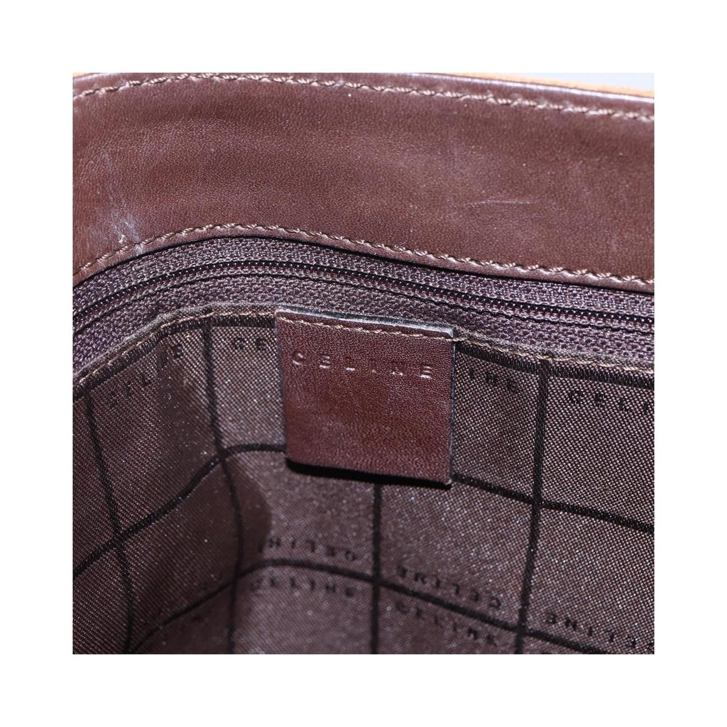 Sac Porté Épaule Celine C Macadam Shoulder Bag Daim - Beige