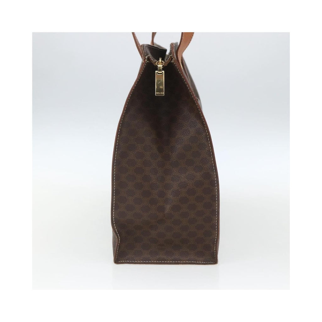 Cabas Celine Vintage Macadam Shopper Tote Toile - Marron