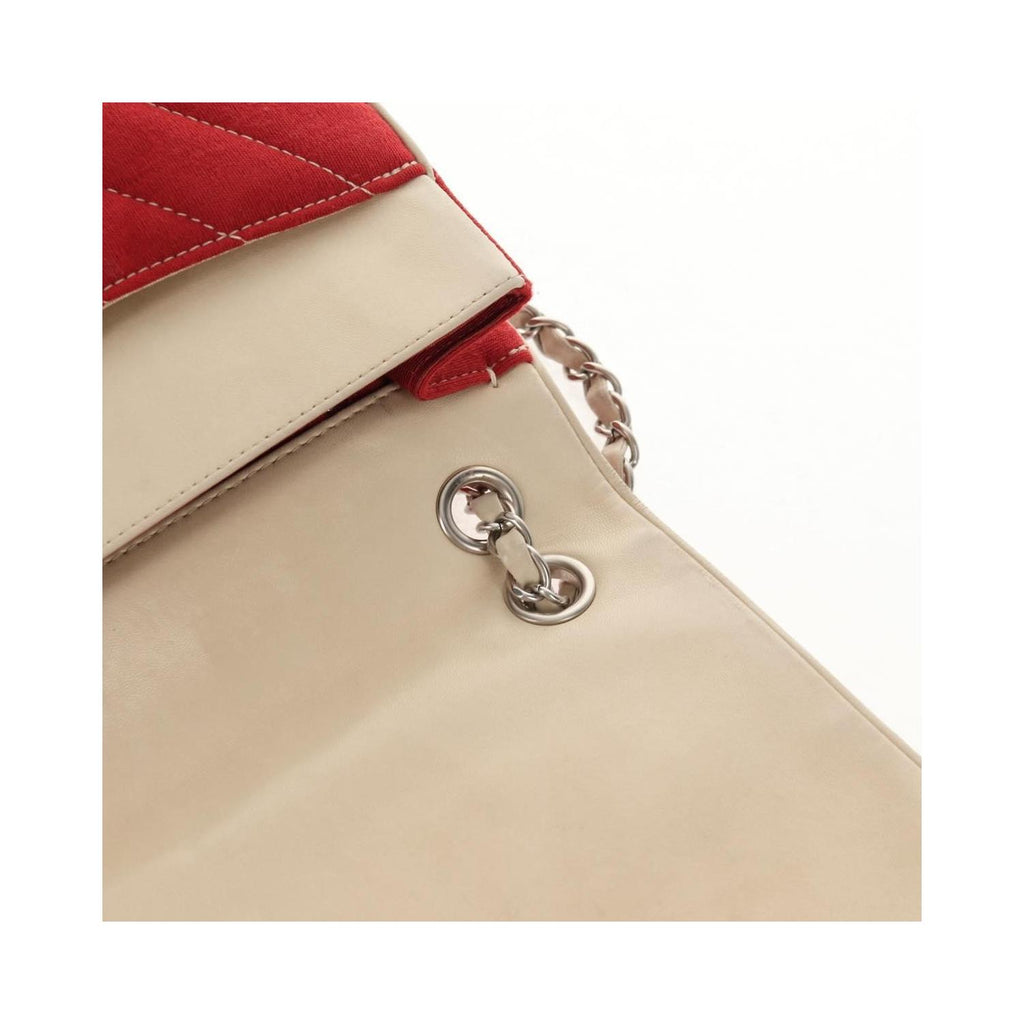 Chanel Leo Lion Medium Cotton Flap Shoulder Bag - Red
