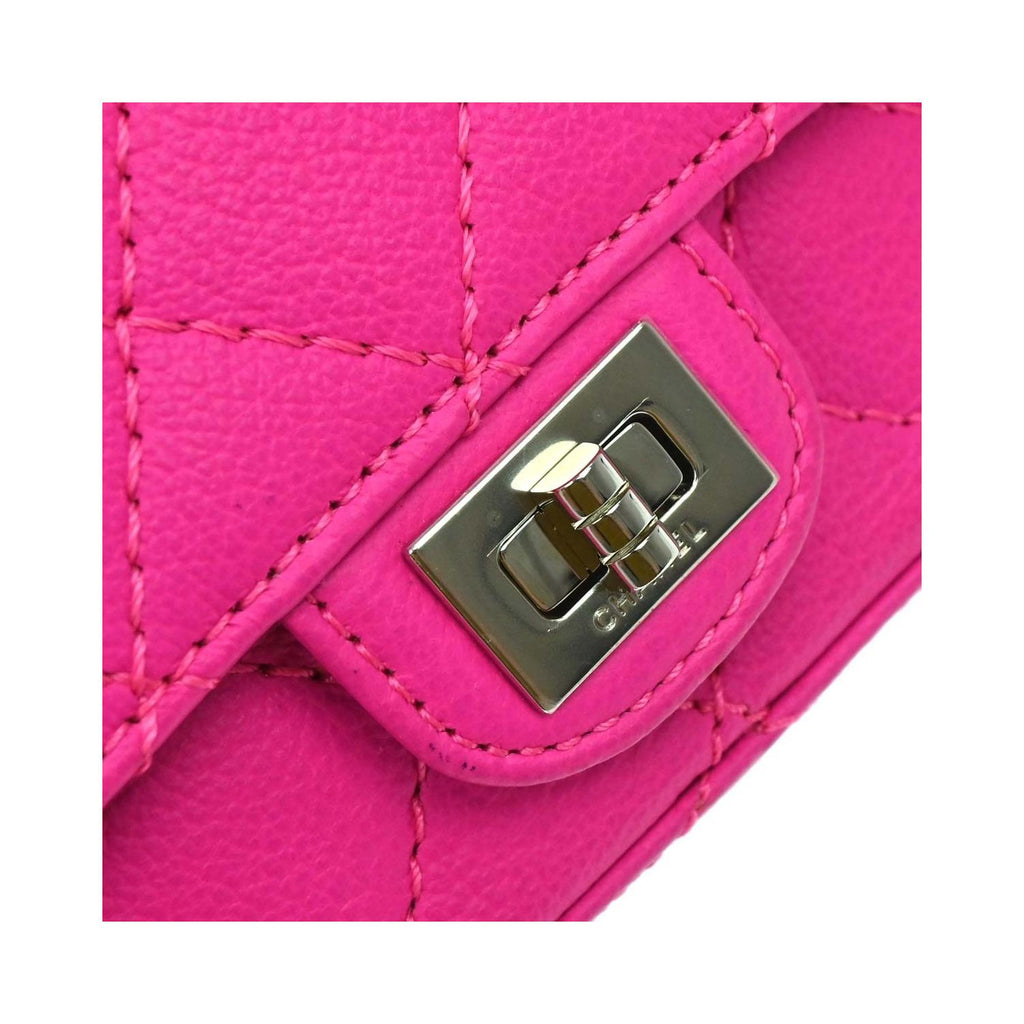 Chanel - Sac Porté Épaule Reissue 2.55 Flap Clutch Cuir - Rose