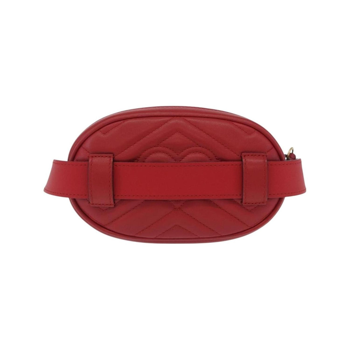 Sac À Main Gucci Gg Marmont Belt Cuir - Rouge