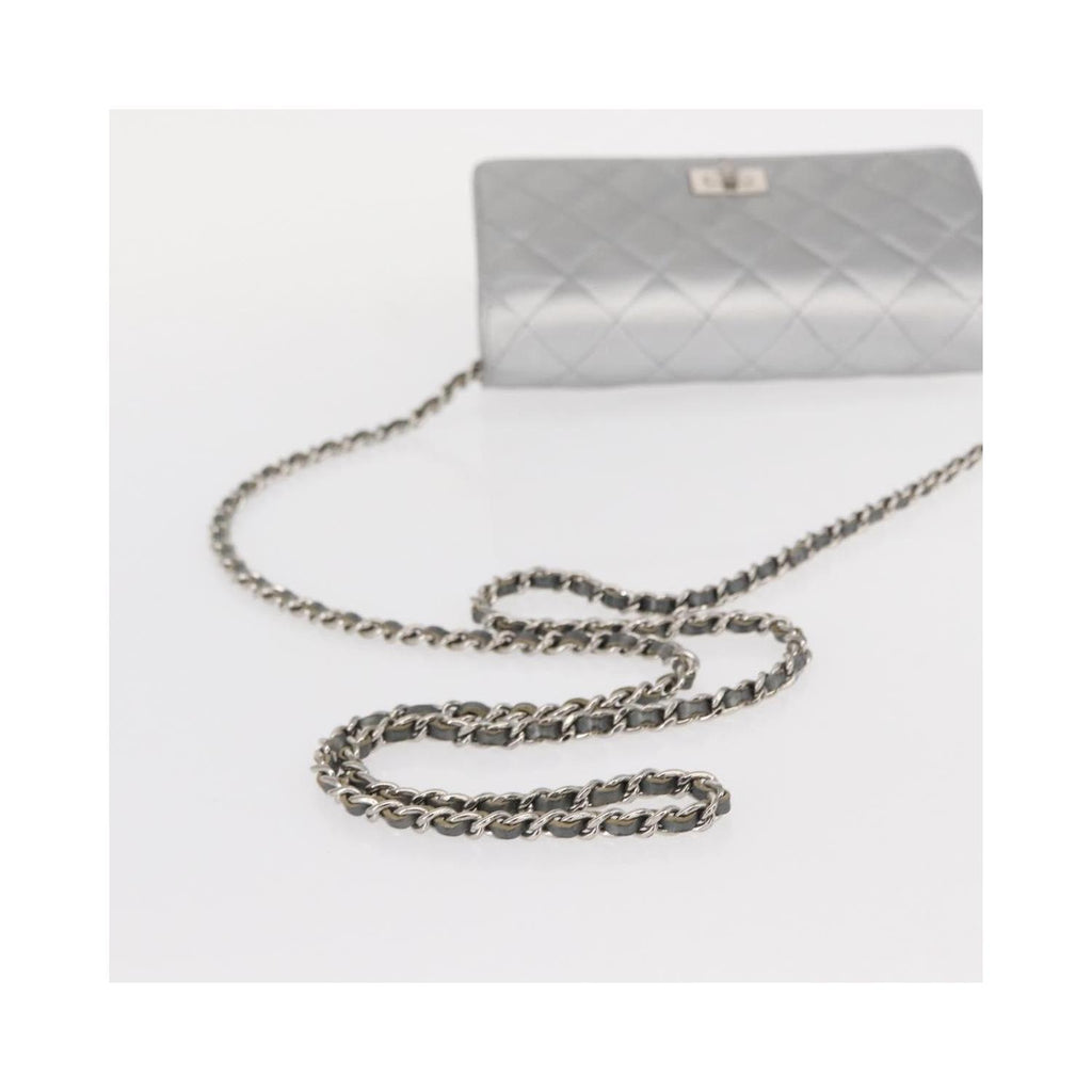 Sac Bandoulière Chanel Reissue 2.55 Wallet On Chain Cuir - Argent