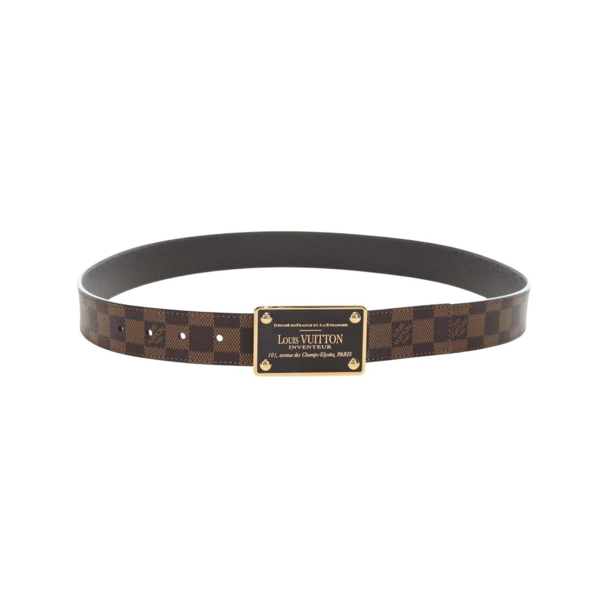Ceinture Louis Vuitton Inventeur Belt Medium Toile - Marron
