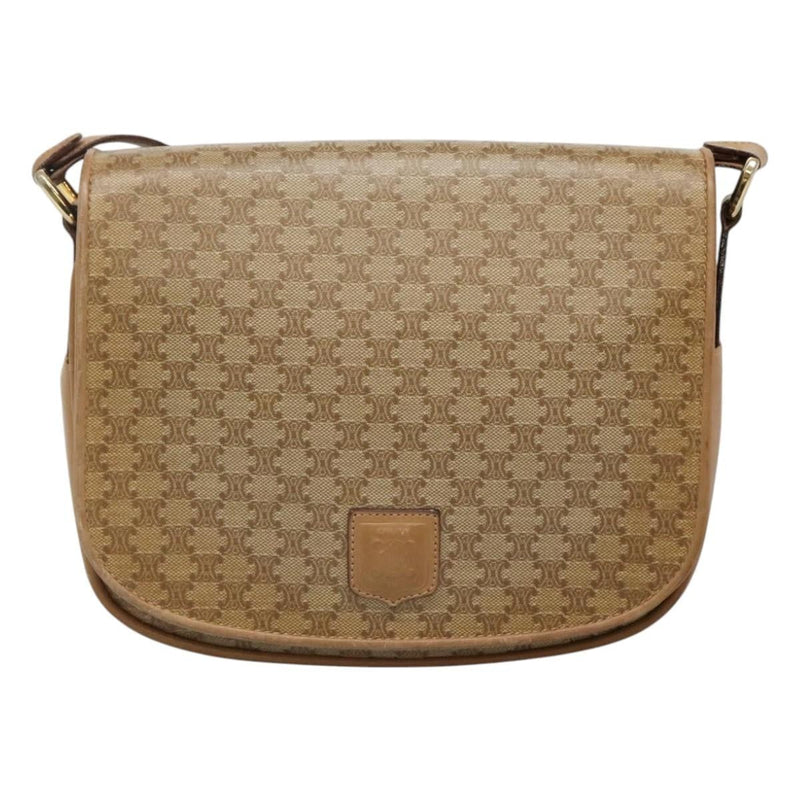 Celine Vintage Macadam Shoulder Bag Canvas and Leather Product Image