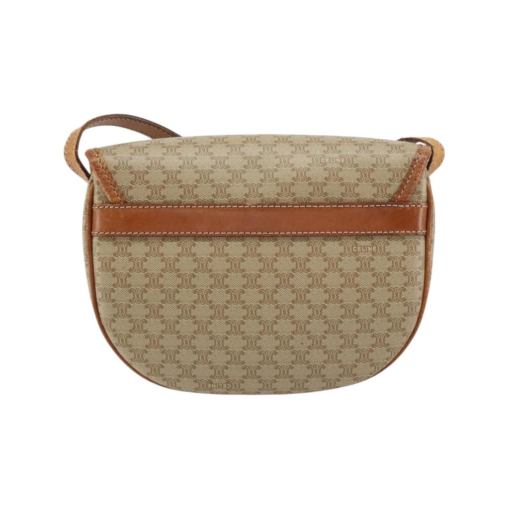 Sac Porté Épaule Celine Macadam Shoulder Bag Pvc - Beige