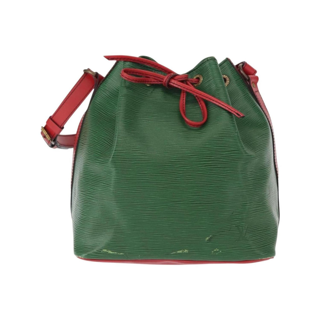Sac Porté Épaule Louis Vuitton Bicolor Petit Noe Handbag Cuir - Vert